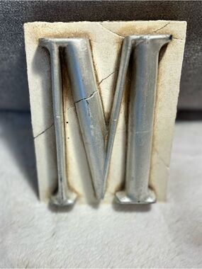 RARE Retired Sid Dickens Millennium (Silver) Letter M Memory Block